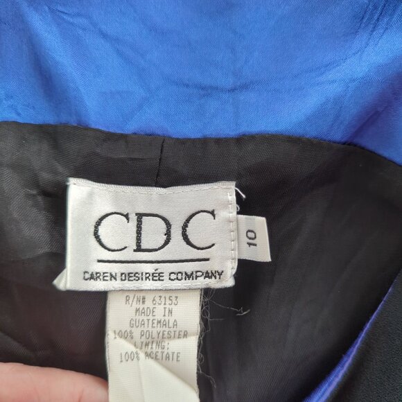 Vintage‎ CDC Black Sleeveless Cocktail Dress Rhinestone Embellishments Size 10 - Picture 8 of 15